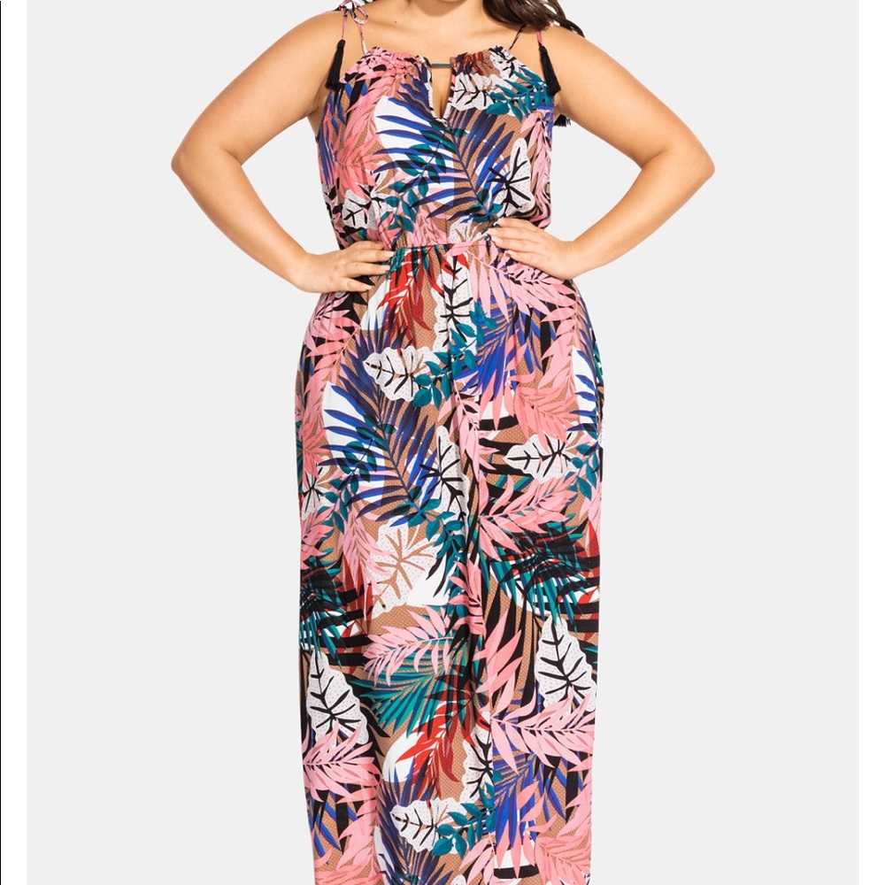 City Chic Copacabana Floral Tropical Maxi